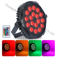 Projecteur LED RGB 3W * 18 trois-en-un ultra-mince avec télécommande, étanche IP33
