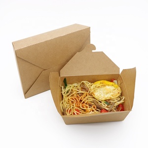 Eco friendly kraft paper take away packaging food boxes for sushi