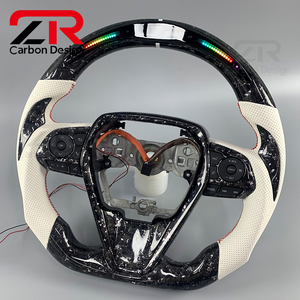 <span class=keywords><strong>Volante</strong></span> <span class=keywords><strong>Deportivo</strong></span> Modificado de Fibra de Carbono Forjado Personalizado con LED y Cuero Perforado para Toyota Camry <span class=keywords><strong>TRD</strong></span> XLE SE - Product Image 2