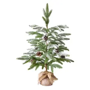 卸売 christmaヤシの木-PVC Christmas Tree Mini Mini Fan Palm Tree 60cm Mini Christmas Tree Great For Tabletop or Desk for X-mas Holiday Home Decoration