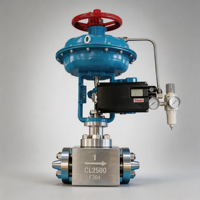 Vanne de régulation intelligente pneumatique avec actionneur proportionnel et diaphragme en PTFE pour huile et gaz haute pression, cage en acier inoxydable