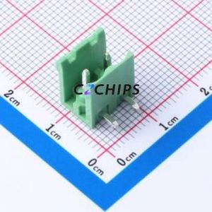 DB2ER-5.0-2P-GN Plug-in Terminal Block P=5mm Connector Board-to-Board / Socket - Open 1x2P 5mm Green - Product Image 1