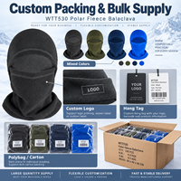 Vente en gros de balaclavas en polaire, masques de ski coupe-vent pour l'hiver, doublures de casque de moto, emballage en vrac, couleurs mélangées