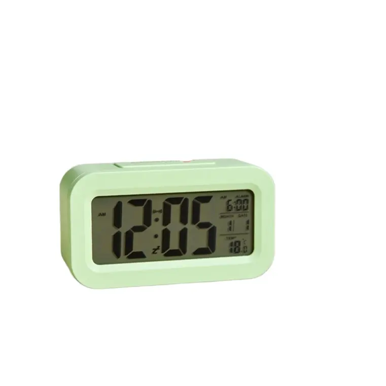 Jam Alarm Mini anak-anak, lampu sentuh meja Digital sublimasi cerdas Mini untuk anak-anak
