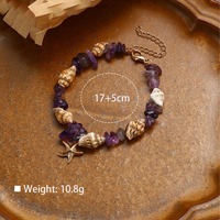 Bohème Plage Pierre Naturelle Conque Miyuki perles de rocaille Turquoise Bracelet Plage Étoile De Mer Pendentif Shell Cristal Perle Bracelet