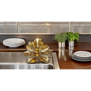 Lotus Shaped Metal <b>Candlestick</b> <b>Holder</b> Handicraft Iron Steel <b>Brass</b> Metal for Home Decor Weddings Christmas Centerpieces Set 4" - Product Image 6