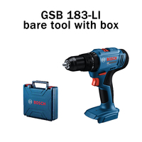 Perceuse électrique Bosch GSB183-LI, tournevis sans fil, perceuse à percussion, couple de 56nm, outils électriques multi-usages pour le bois, la pierre et le métal