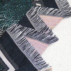 Manta Decorativa con Diseño <span class=keywords><strong>de</strong></span> Ciervo en Jacquard, Tamaños Personalizables, Ecológica, <span class=keywords><strong>de</strong></span> Poliéster/Algodón, Estilo Europeo-Americano, Certificación SGS Four - Product Image 5