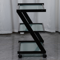 Nouveau tabouret de salon de coiffure moderne noir en acier inoxydable à roulettes à vendre