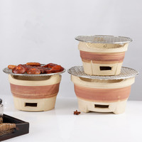 Four à charbon en terre cuite pour barbecue, petit four en terre cuite, cuisinière domestique, barbecue d'extérieur, brochettes, ancien four à charbon, barbecue