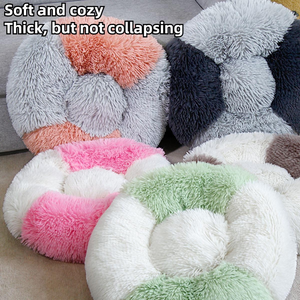 Lit pour chat en fourrure synthétique super douce et longue, écologique, pour l'hiver, pour chats, chiens, petits animaux, luxueux, rembourré d'éponge - Product Image 6