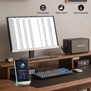 Détecteur de CO2, moniteur de qualité de l'air intérieur, écran LCD, enregistrement de l'historique, prise en charge du stockage des données, téléchargement et exportation pour la recherche, ABS - Product Image 4