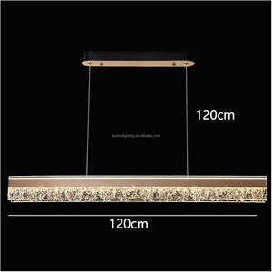 Lampadario di Alta Qualità da 47 Pollici, 110V-265V 120W, Moderno Lussuoso Lampadario Lineare LED Tricolore, Costruzione in Alluminio, Garanzia di 3 Anni - Product Image 3