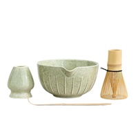 Ensemble d'outils en céramique pour matcha, bol à bec verseur, outils de préparation du thé, style japonais, option logo Fujian, 100 pièces, de première qualité