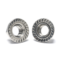 Écrou à bride hexagonale de qualité supérieure SS316 A4-70 DIN6923 résistant à la corrosion M5 M6 M8 M10 pour les usines chimiques et l'industrie pétrochimique