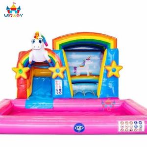 Castillo Inflable de PVC Colorido con Diseño de Unicornio y Piscina Grande para Diversión WINWAYTOYS - Product Image 2