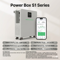 Système de stockage d'énergie solaire tout-en-un avec onduleur et batterie, 51,2 V, 10 kWh, 15 kWh, LiFePO4, alimentation de secours, CAN, montage mural, CE
