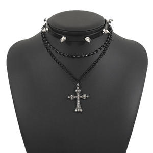 Ensemble collier et boucles d'oreilles en perles plaquées or pour femmes filles mariages fêtes fiançailles bijoux de mariée en métal pour vêtements - Product Image 4