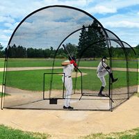 Cages de frappe de baseball portables 3*4*2.8m, Cage de frappe de baseball 6*4*2.8m, Filet de protection pour cage de cricket pour l'entraînement en extérieur