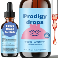 Gouttes liquides OEM pour enfants, formule à base de plantes pour la concentration, la mémoire et l'énergie apaisante