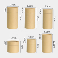 Tube en papier kraft imprimé sur mesure pour cosmétiques, parfum, huile essentielle, emballage recyclé biodégradable