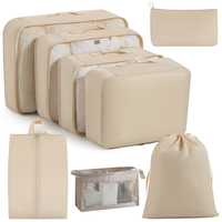 Ensemble de cubes de rangement en tissu Oxford avec logo personnalisable, fermeture à glissière, différentes couleurs, organisateur de voyage unisexe