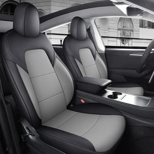 Housse de siège de <span class=keywords><strong>voiture</strong></span> en cuir nappa adaptée à la housse de siège Tesla Model 3Y et au coussin de siège General Motors - Product Image 2