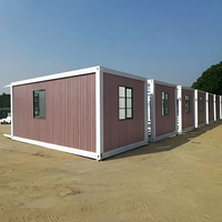 Maison conteneur démontable avec isolation en laine de roche, abri modulaire ignifuge de classe A pour les secours en cas de catastrophe
