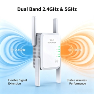 ตัวขยายสัญญาณไวไฟย่านความถี่คู่1200Mbps อุปกรณ์ขยาย AC1200พร้อมพอร์ตอีเธอร์เน็ต <span class=keywords><strong>WPS</strong></span> สำหรับเราเตอร์โฮมออฟฟิศ - Product Image 4