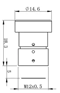 Zhongwei 1% distorsión 100mm MOD Machine Vision F5.6 1/3 "formato de imagen 6MP resolución M12 montaje EFL 6mm lente - Product Image 3
