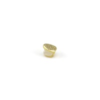 Grillz dentaire Hip Hop en laiton avec zircone cubique en forme de losange, pour une seule dent, en stock, vente en gros, petites commandes