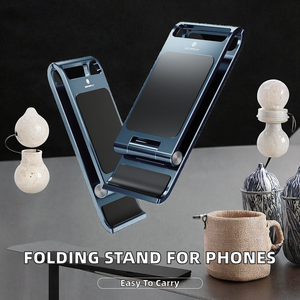 ขาตั้งพับได้แบบพกพาสำหรับโทรศัพท์มือถือและแท็บเล็ต ขาตั้งโต๊ะอะลูมิเนียมอัลลอยด์ปรับระดับได้สำหรับใช้ในบ้านและนอกบ้าน - Product Image 2