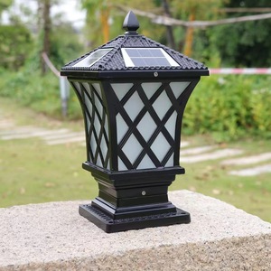 Lampe solaire LED à pilier extérieure, bronze, abat-jour en verre, IP65, blanc chaud 2700K, culot E27, montage encastré, durée de vie 25000 heures, CRI80, dimmable - Product Image 2