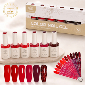 <span class=keywords><strong>BORN</strong></span> <span class=keywords><strong>PRETTY</strong></span> TERRA - Set de Esmalte de <span class=keywords><strong>Gel</strong></span> Multicolor Ultra Pigmentado de 10 ml, 6 Piezas en Stock, Set de Esmalte de <span class=keywords><strong>Gel</strong></span> UV Removible con Exhibidor de Colores para Salón - Product Image 1