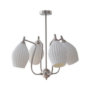 Lámpara de Araña de Cerámica de Estilo Americano Vintage Posmoderno, Lámparas Colgantes Creativas Modernas para Sala de Estar, Comedor, Dormitorio - Product Image 2