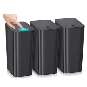 10L Nhựa thùng rác có thể với Push-TOP nắp và pop-up Bìa phòng tắm Thùng rác có thể nhỏ phòng ngủ Thùng rác có thể - Product Image 1