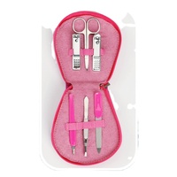 WELLFLYER MS-862 Trousse de manucure créative en acier inoxydable avec fermeture éclair, ensemble de 6 outils de manucure, coupe-ongles, soins personnels