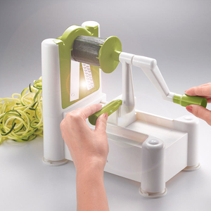 Coupe-légumes manuel ergonomique en acier inoxydable pour petites commandes directes – Idéal pour légumes bouclés et spaghetti - Product Image 1