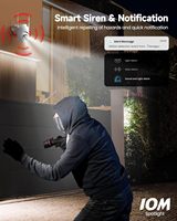 Caméra extérieure 5MP 2.4/5.8 GHz WiFi Caméra IP 360 °   Kit de caméra dôme PTZ pour la maison avec suivi automatique
