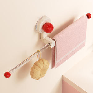 Hairband Storage Rack With Suction Cup Wall Mounted Organizer For Bathroom Towel Bar Plastic Modern Design - Product Image 4