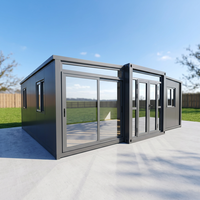 Maison conteneur modulaire préfabriquée en acier extensible, cabane compacte à assembler soi-même