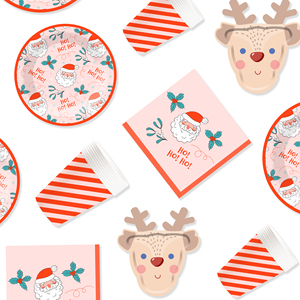 Juego de Vajilla Navideña Creativa DAMAI, Incluye Platos, Vasos y Servilletas de Papel con Forma de Ciervo para Decoración de Mesa de Fiesta Navideña - Product Image 2