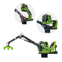 Grue de levage de haute qualité, grue hydraulique portable pour bois, machines à grue à bois avec grappin