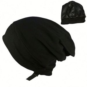 Bonnets en satin style Europe-Amérique, personnalisables avec logo, ajustables, élastiques, bonnets de créateur - Product Image 3