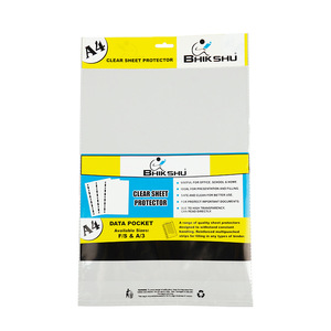 Bhikshu Clear <b>Sheet</b> Protector A4 <b>Transparent</b> <b>Plastic</b> Cover For Documents Office Stationery Protection - Product Image 4