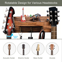 Solid Wood Guitar Wall Mount Hanger for Acoustic Electric Bass Guitar Ukulele Display Holder OEM Factory Supplier