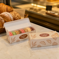 Boîte à pâtisserie, boîte cadeau, structure en carton blanc, emballage de luxe pour desserts, impression personnalisée, fournitures pour présentation de pâtisserie haut de gamme