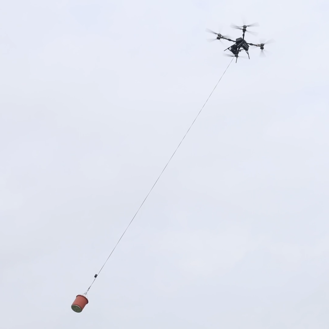 JZI FC100 Drones Fire Extinguishing System 80L Bucket Capacity 10m Sling Length Fire-grade Material Emergency Missions for