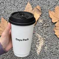 Gobelet en papier kraft jetable à double paroi, écologique, recyclable, biodégradable, compostable, enduit de PE, qualité alimentaire, pour le vin