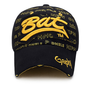 Nuovo stile primaverile strappato berretto da Baseball per gli uomini tridimensionale ricamo pipistrello cappello da sole da esterno per le donne con applicabilità alla festa - Product Image 3